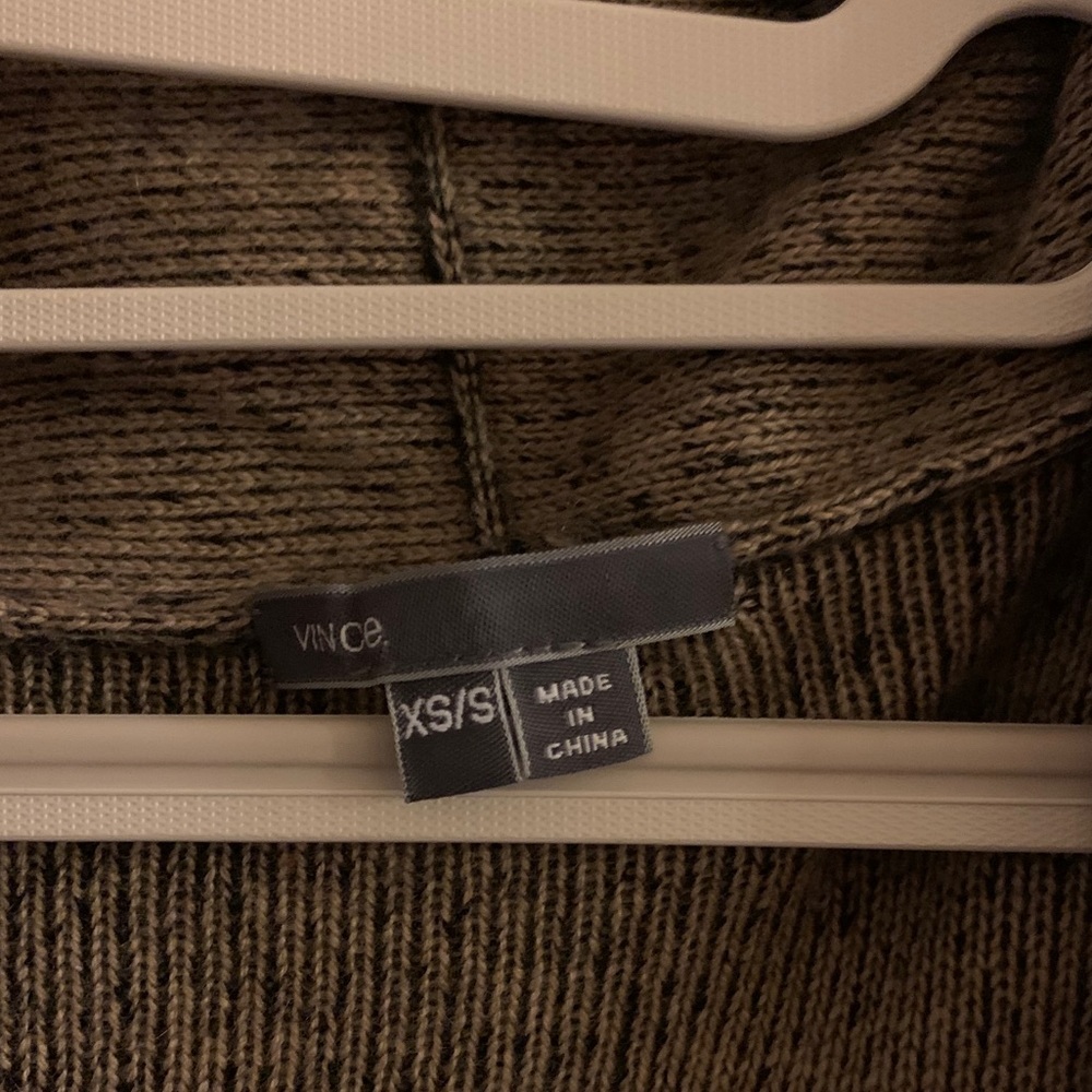 Vince Black and Tan Striped Cardigan Kimono S - Picture 8 of 9